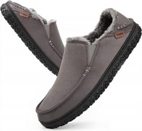 img 4 attached to Comfortable And Versatile LongBay Memory Foam Moccasin Slippers For Men - Ideal For Indoor And Outdoor Wear
