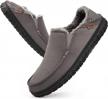 comfortable and versatile longbay memory foam moccasin slippers for men - ideal for indoor and outdoor wear logo
