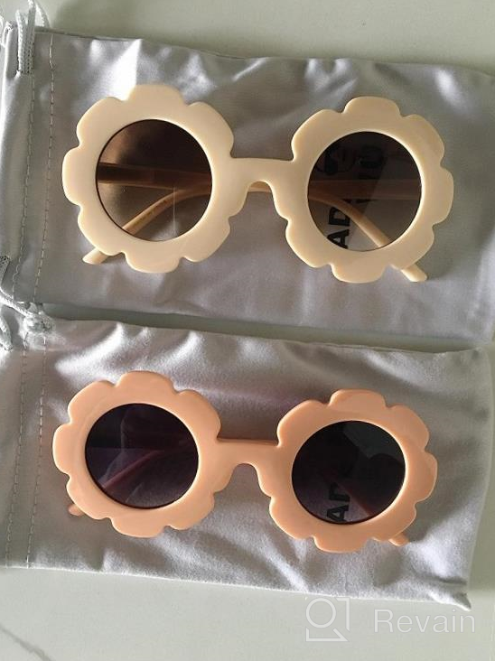 img 1 attached to 🌼 Adorable ADEWU Sunglasses for Kids: Round Flower Cute Glasses, UV 400 Protection - Perfect Children Gifts for Girls and Boys! review by Pradeep Dhimal