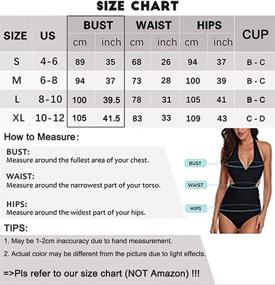img 1 attached to Kinsmirat Swimsuits Beachwear Cutouts Bathing Women's Clothing - Swimsuits & Cover Ups