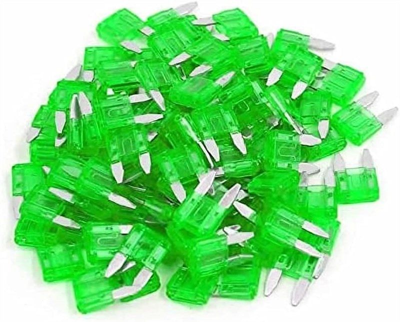 100 Pack Auto Fuses 30 AMP APM/ATM 32V Mini Blade Style Fuses 30A Short