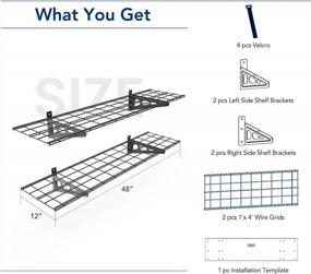 img 2 attached to Maximize Garage Space With FLEXIMOUNTS 1X4Ft Wall Mounted Storage Shelves - 2 Pack