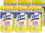 🍋 lysol disinfecting wipes, lemon and lime blossom, 80 count, pack of 6 - effective cleaning and sanitization solution logo