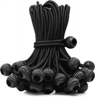 50-компонентные шнуры joneaz ball bungee, 4-дюймовый черный высокоэластичный шнур для привязки, натуральный резиновый материал, устойчивый к ультрафиолетовому излучению и сверхпрочный для повышения долговечности и seo логотип