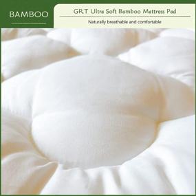 img 3 attached to Stay Cool And Comfortable With GRT Bamboo Full Size Mattress Pad Cover - Thick, Quilted, And Breathable