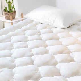 img 4 attached to Stay Cool And Comfortable With GRT Bamboo Full Size Mattress Pad Cover - Thick, Quilted, And Breathable