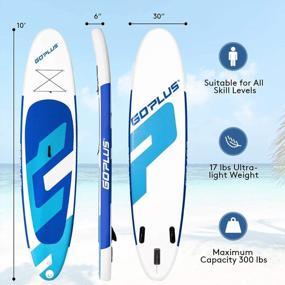 img 3 attached to 10Ft/11Ft Goplus Inflatable SUP With Accessory Pack: Adjustable Paddle, Carry Bag, Hand Pump, Leash, Repair Kit, And Bottom Fin