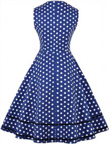 img 3 attached to Channel Your Inner Audrey Hepburn With Nihsatin'S Vintage Rockabilly Swing Dress