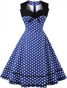 img 4 attached to Channel Your Inner Audrey Hepburn With Nihsatin'S Vintage Rockabilly Swing Dress
