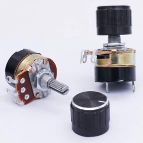 img 3 attached to 2Pcs 10K Ohm Single Linear Taper Potentiometer With On/Off Switch & Aluminum Alloy Knob - TWTADE