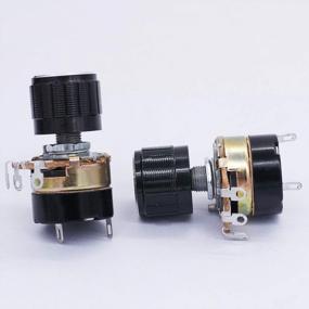 img 2 attached to 2Pcs 10K Ohm Single Linear Taper Potentiometer With On/Off Switch & Aluminum Alloy Knob - TWTADE