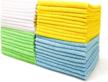 20 pack reusable micro fiber wash kitchen & bathroom cleaning cloths - perfect for car, tub & more (blue) logo
