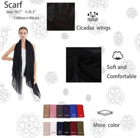 img 3 attached to Womens Sheer Shawl Wrap In Solid Colors - Perfect For Evening Wear By LMVERNA
