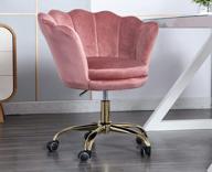 velvet pink makeup arm chair with gold base - kmax office desk chair for ultimate comfort and style логотип