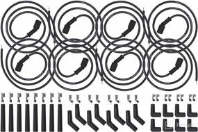 img 1 attached to 🔌 ICT Billet 5ft Universal Spark Plug Wire Set - Optimized for LS and LT Engines with Various Compatibility - Coil Spiral Core Design, Straight and Angled Boots Included - LS1, LS6, LS2, LS3, L99, L96, and More - 551083