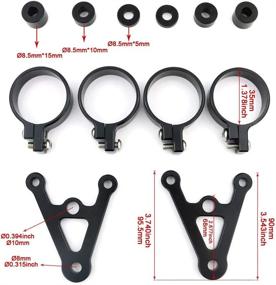 img 2 attached to 🔧 Enhance Front Fork Tubes - Xitomer 35mm Brackets for Secure Headlight Mounting (1 Pair)