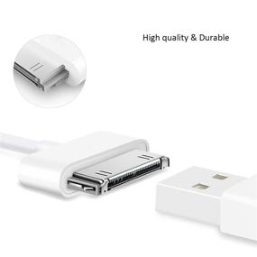 img 1 attached to 🔌 2-Pack USB Charger Cable for iPhone 4/4S, 3G/3GS, iPad, iPod - Fast Charge & Sync Cord