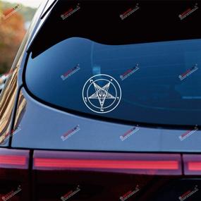 img 3 attached to Pentagram Baphomet Satanic Sticker Laptop
