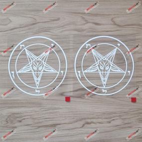 img 4 attached to Pentagram Baphomet Satanic Sticker Laptop