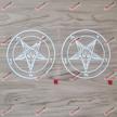pentagram baphomet satanic sticker laptop logo