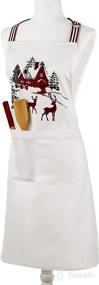 img 1 attached to 🎅 Natural SKL Home By Saturday Knight Ltd. Winter Greetings Apron, 27X33 inches