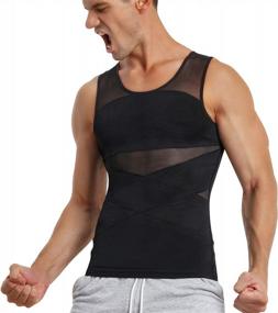 img 4 attached to Tailong Men's Compression Shirt: The Ultimate Body Shaper and Slimming Vest