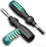 🔧 deselen green ratcheting screwdriver set with magnetic bit ratchet - extendable design, 11-in-1 multi bit screwdriver, small pocket size - all-in-one tool логотип