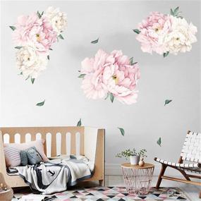 img 3 attached to Flowers Sticker Waterproof Removable Bedroom Nursery - Décor