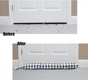 img 2 attached to Keep Out Unwanted Drafts And Noise With EDLDECCO 31-Inch Under Door Draft Stopper - Heavy Duty, Energy Efficient, And Stylish Decor For Any Room!