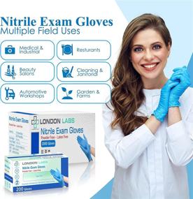 img 3 attached to 🧤 London Labs Nitrile Medical Exam Gloves: Latex-Free, Powder-Free, Disposable Gloves for Multi-Purpose Use