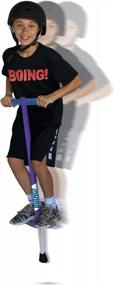 img 2 attached to Pogo Fun For Kids: Geospace Jumparoo Boing JR. Pogo Stick By Air Kicks - Small Size For Children 50-90 Lbs (Purple)