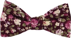 img 3 attached to Floral Bowties 100 Cotton Butterfly Ties Various Men's Accessories better for Ties, Cummerbunds & Pocket Squares