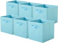 6 упаковок shellkingdom складные ящики для хранения ткани для шкафа и игрушек - синий логотип