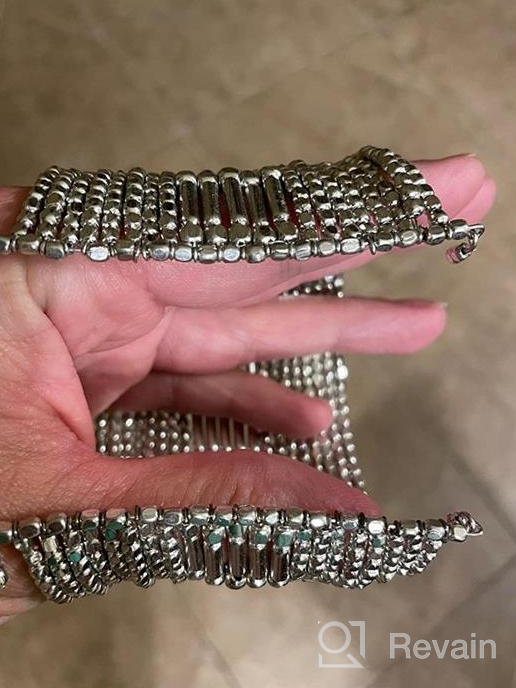 img 1 attached to The Stylish Tribal Chic Silver Metal Spiral Cuff/Bracelet for Girls/Women review by Brent Shaeffer