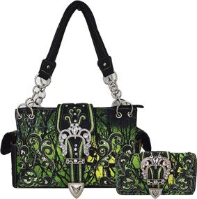 img 4 attached to Camouflage Western Concealed Country Shoulder Women's Handbags & Wallets ~ Shoulder Bags