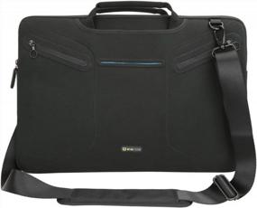 img 4 attached to 17 - 17.3 Inch Laptop Messenger Bag With Handle And Shoulder Strap By Evecase - Black