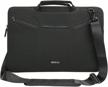 17 - 17.3 inch laptop messenger bag with handle and shoulder strap by evecase - black logo