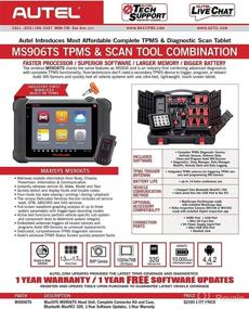 img 1 attached to 🚗 Autel MS906TS Advanced Car Diagnostic Scanner with TPMS Programming, ECU Coding, and Active Test - Including Extra Screen Protector and OE-Level Features such as IMMO Keys, Oil Reset, EPB/SAS/DPF/ABS Bleeding (Maxisys MS906BT+MK808TS/TS608)