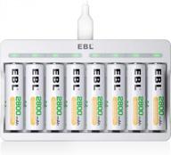ebl 50aa2500 rechargeable batteries with 🔋 individual charging – ideal for improving monitor performance logo