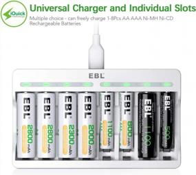 img 3 attached to EBL 50AA2500 Rechargeable Batteries with 🔋 Individual Charging – Ideal for Improving Monitor Performance