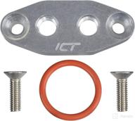 💨 ict billet ls twin turbo dual 1/8" npt oil feed line adapter plate kit - enhances ls1 lsx performance with ls3 billet plate, supply pressure sensor cover & port for ls3 ls2 lq4 lq9 ls6 l92 l99 l33 lr4 551666 logo