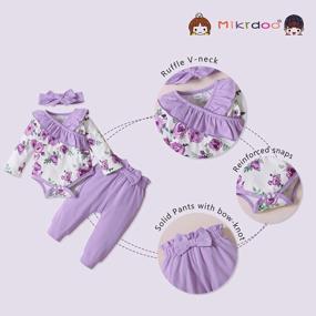 img 1 attached to Newborn Baby Girl Clothes Thanksgiving Outfit Long Sleeve Romper Pants Set Infant Toddler