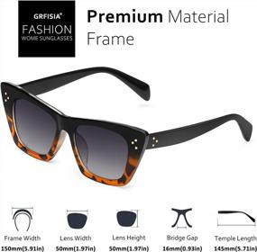 img 2 attached to Retro Vintage Trendy Style Square Cat Eye Sunglasses For Women By GRFISIA - Improved SEO Product Name