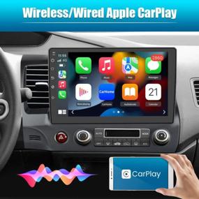 img 3 attached to Обновите свой Honda Civic с помощью автомобильного радиоприемника AWESAFE 2006-2011 гг.: Andriod 11, Bluetooth, GPS, беспроводной Apple CarPlay и Android Auto