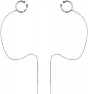серьги-цепочки-манжеты из стерлингового серебра 925 пробы с кисточками и гусеницами для женщин - sluynz логотип