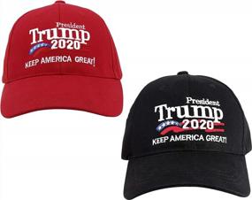 img 4 attached to Keep America Great Hat Donald Trump Slogan Cap Adjustable Baseball Hat Trump 2020 Campaign Cap Embroidered USA Hat