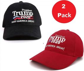 img 2 attached to Keep America Great Hat Donald Trump Slogan Cap Adjustable Baseball Hat Trump 2020 Campaign Cap Embroidered USA Hat