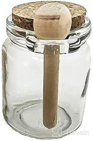 img 1 attached to 🏺 Versatile 8 oz Glass Jar with Convenient Wooden Spoon: Perfect for Easy Storage and Scooping