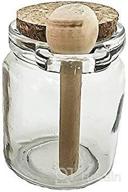 🏺 versatile 8 oz glass jar with convenient wooden spoon: perfect for easy storage and scooping логотип