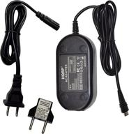 🔌 hqrp ac power adapter for canon vixia hf-r800, hf-r82, hf-r80, legria hf r66, hf r67, hf r68, hf r606 camcorder charger + euro plug adapter logo